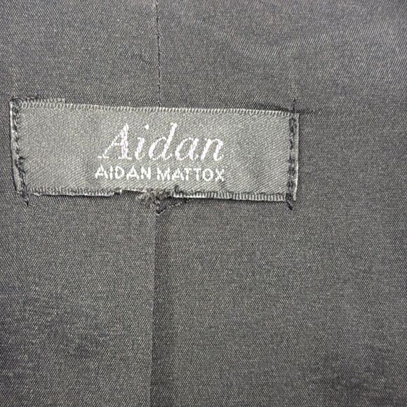 (R1) Aidan Mattox Satin Tuxedo Mini Dress, Size L - Picture 8 of 16